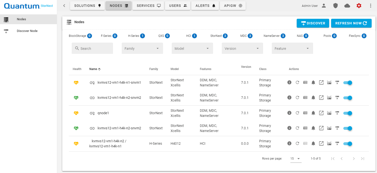 StorNext 7 File System cluster from a single interface